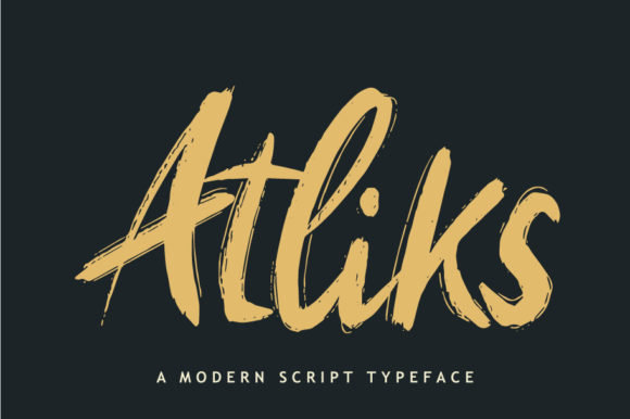 Atliks: A Bold, Brushed Handwritten Font for Confident Design
