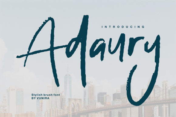 Elevating Design with Adaury: The Charm of Brittle Brushed Handwriting