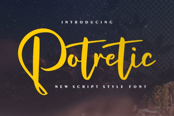 Potretic: Elegant Script Font Guide
