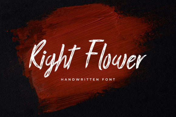 Right Flower: Elevating Design with Delicate Handwritten Typography