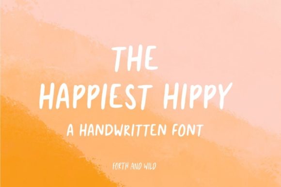 The Happiest Hippy: A Clean Brushed Display Font